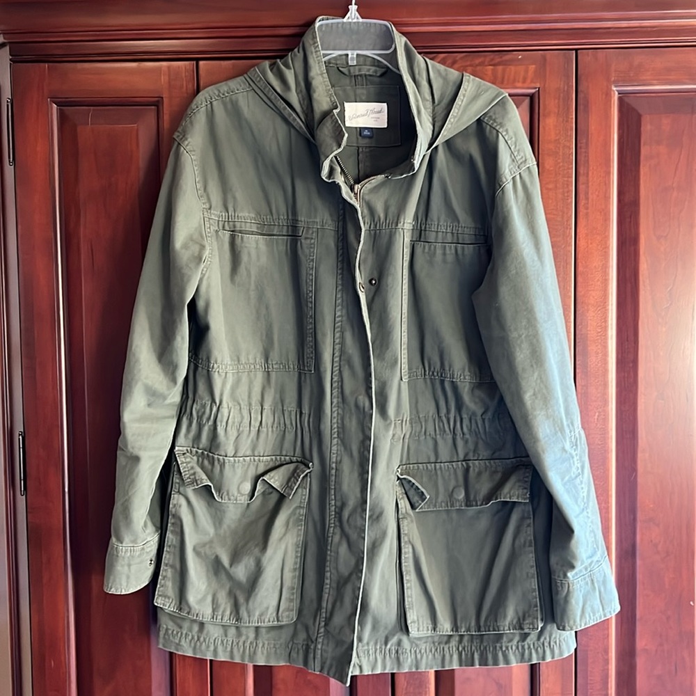 Olive khaki thick spring fall jacket
